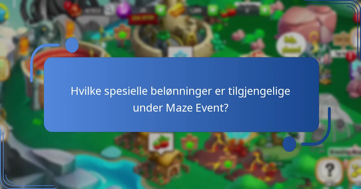 Hvilke spesielle belønninger er tilgjengelige under Maze Event?